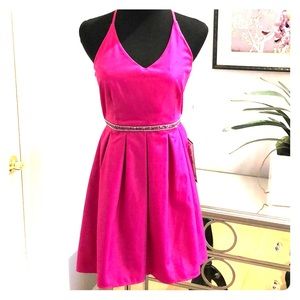 Hot pink party dress